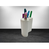 KALEMLİK ÇİÇEKLİ OVAL MODEL SERAMİK OFİS GERECİ  8X5X10CM - 2
