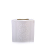 KALEMLİK ÇİÇEKLİ OVAL MODEL SERAMİK OFİS GERECİ  8X5X10CM - 3