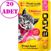 Bado Tavuklu Yavru Kedi Yaş Maması 85 Gr 20 AD - 1