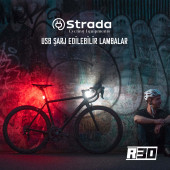 Strada R-30 300mah Şarj Edilebilir Lı-poly Bisiklet Arka Lambası - 6