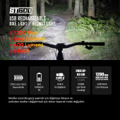 Strada St-600 Çift Yönlü Lityum Şarj Edilebilir Far - 4