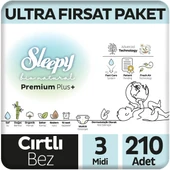 Sleepy Bio Natural Premium Plus Ultra Fırsat Paketi Bebek Bezi 3 Numara Midi 210 Adet thumbnail 1