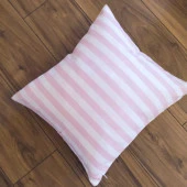 K-0158-PUDRA PEMBE ÇİZGİLİ KIRLENT MODELİ - 1