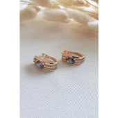 Renkli Taşlı Alabama VIP Küpe - 1