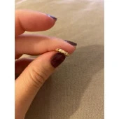 Minimal Çentikli VIP Halka Küpe - 1