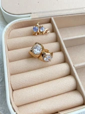 Büyük Taşlı VİP Küpe - 1