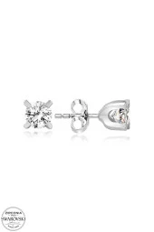 Swarovski Zirconia Kadın 0,28 Karat Gümüş Montür Küpe - 1