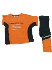 Smile Stop Waıtıng Yazı Baskılı Kız Takım7045 - 9