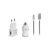 FRISBY FA-7540MU ANDROID DATA KABLO+ADAPTÖR+ARAÇ SARJ KITI - 1