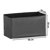 Piev Fermuarlı Düzenleyici Midi Maxi Mega Hurç 3 Lü Set Siyah Çizgili - 4