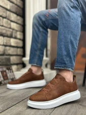 BA0134 BOA Kalın Yüksek Taban Çapraz Bant Taba Beyaz Erkek Ayakkabı thumbnail 2