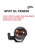 ULTRA GÜÇLÜ SPOT EL FENERİ PİL İLE ÇALIŞAN 3 KADEMELİ HEM ORTAM AYDINLATMA LAMBA HEM FENER ÖZELLİK - 3