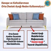 Mobilya Kanepe Sehpa Puf TV Ünitesi Baza Koltuk Ayağı Gold Altın Renk 24 cm Ayak thumbnail 1