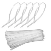 Cırt Kelepçe Plastik Bağ Beyaz Renk Kablo Zip Bağı Çok Amaçlı Bağlama 3.6x150 mm 100 lü Paket - 3