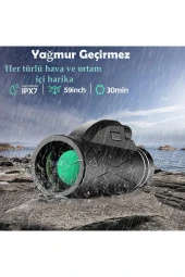 TechTic  80x100 Dürbün Ultra Zoom Tek Göz Monoküler Kara Teleskobu Telefon Tutucu Tripot Kamp - 1