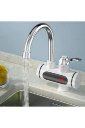 TechTic  Elektrikli Ani Su Isıtıcı Musluk Sıcak Su Termal Şofben Banyo Mutfak Musluk Bataryası thumbnail 1