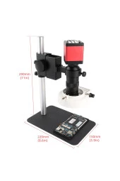 TechTic Profosyonel Endüstriyel Mikroskop Kamera 13mp Hd 60f/s Difital 130xc Lens 56 Led Halka Işık - 2