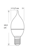 CT-4080 7W/6400K LED KIVRIK BUJİ AMPUL (BEYAZ-12ADET) CATA - 2