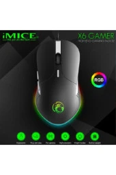 TechTic  Imıce X6 Gamer Mouse 7 Renk Led Rgb Işıklı Oyuncu Mouse 3200 Dpi thumbnail 1