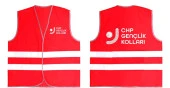 Siyasi Parti Yelekleri, Reflektörlü İkaz Yeleği , ( CHP Gençlik Koları ) Baskılı Yelek - 1