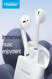 Fineblue FM1PRO Beyaz Wireless Bluetooth Kulaklık - 1