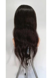 Prodiva Kuaför Eğitim Mankeni Omuzlu Gerçek Saç - Kuaför Eğitim Puppeti - Standart Naturel 55 Cm - 3