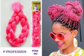 Sentetik Örgülük Saç,Afrika Örgüsü,Twist Örgü,Rasta saçı PINK - 2