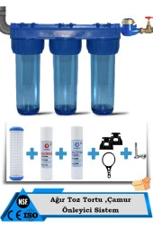 Daire Bina Sayaç Girişi 3 Aşama Su Arıtma Cihazı (AĞIR TORTU ,ÇAMUR ÖNLEYİCİ YUMUŞATMA SİSTEMİ) thumbnail 1