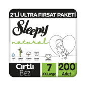Sleepy Natural 7 Numara XXLarge 200'lü Bebek Bezi - 1