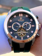 EA.144954 Reward Otomatik Silikon Kordon 3 Atm Suya Dayanıklı İç Fonksiyonları Aktif Erkek Kol Saati thumbnail 2