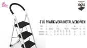 3 Lü Pratik Mega Metal Merdiven - 2