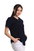 IRIS- Kadın Likralı Lacivert Medikal Üst - 2