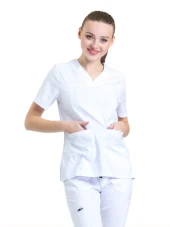 JANET- Kadın Likralı Beyaz Renk Medikal Üst thumbnail 1