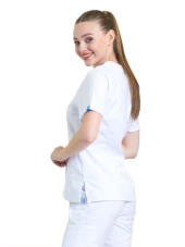 JANET- Kadın Likralı Beyaz Renk Medikal Üst thumbnail 2