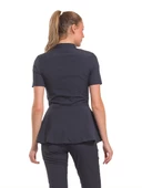 AZELIA - Kadın Likralı Koyu Gri Üniforma Üst thumbnail 4