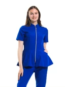 AZELIA - Kadın Likralı Royal Mavi Üniforma Üst thumbnail 1