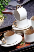 Kosova New Bone Mat White 6'lı Fincan Takımı Fın-531 - 1