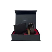 Fossil Kahve Napa Cüzdan 1826&3,5 CM Hakiki Deri Kemer Seti 125CM thumbnail 1