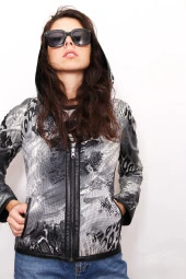 Kadın Çift Taraflı Hakiki Deri Ceket - 2