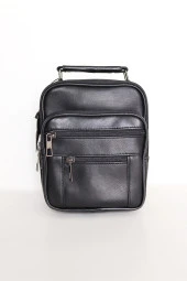 Erkek Ayarlanabilir Askılı Fermuarlı Kasalı Deri El Çantası Ve Omuz Çantası - 5