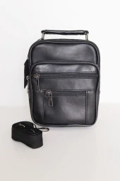 Erkek Ayarlanabilir Askılı Fermuarlı Kasalı Deri El Çantası Ve Omuz Çantası - 4