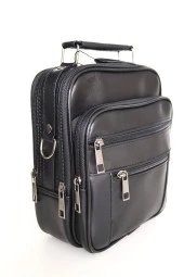 Erkek Ayarlanabilir Askılı Fermuarlı Kasalı Deri El Çantası Ve Omuz Çantası - 3