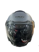 KASK SWAY SW-737 MAT GRİ ÇENESİZ GÜNEŞ GÖZLÜKLÜ thumbnail 2