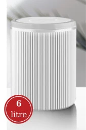 Flora 5 Parça Banyo Seti (Çöp Kovası 6 lt, WC Fırça, Sıvı Sabunluk, Katı Sabunluk, Diş Fırçalık) Beyaz - 2