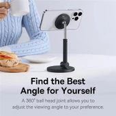 Baseus Yükseklik Ayarlık Magsafe İle Uyumlu Ultra Sağlam Telefon Tutucu Stand, Oynar Başlıklı Telefon Tablet Standı - 8