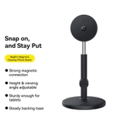 Baseus Yükseklik Ayarlık Magsafe İle Uyumlu Ultra Sağlam Telefon Tutucu Stand, Oynar Başlıklı Telefon Tablet Standı - 6