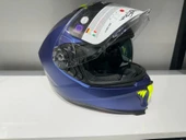 KASK SWAY SW-865 MAT MAVİ GÜNEŞ GÖZLÜKLÜ - 2