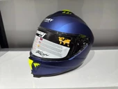 KASK SWAY SW-865 MAT MAVİ GÜNEŞ GÖZLÜKLÜ - 1