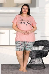 Büyük Beden Şort Atlet Takım Lady 10256 - 1