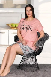 Büyük Beden Şort Atlet Takım Lady 10256 - 2